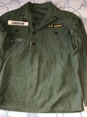 Vintage US Army Fatigue Field Jacket Shirt OJ-107